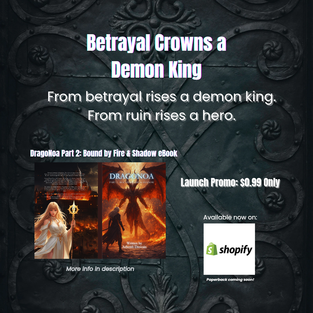 DragoNoa Part Two: Bound by Fire & Shadow | Epic Fantasy Ebook (EPUB & PDF) – Launch Promo $0.99